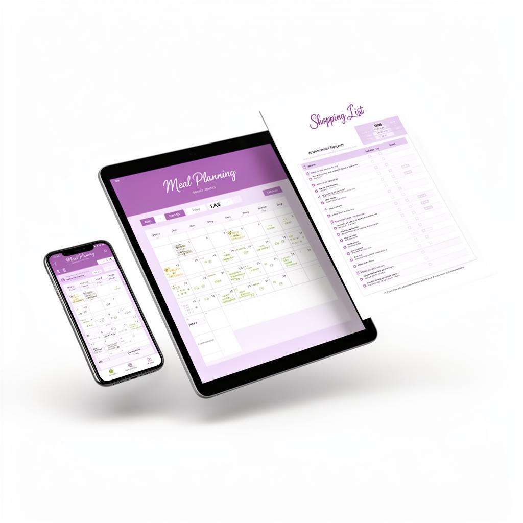 Mockup do planejamento alimentar